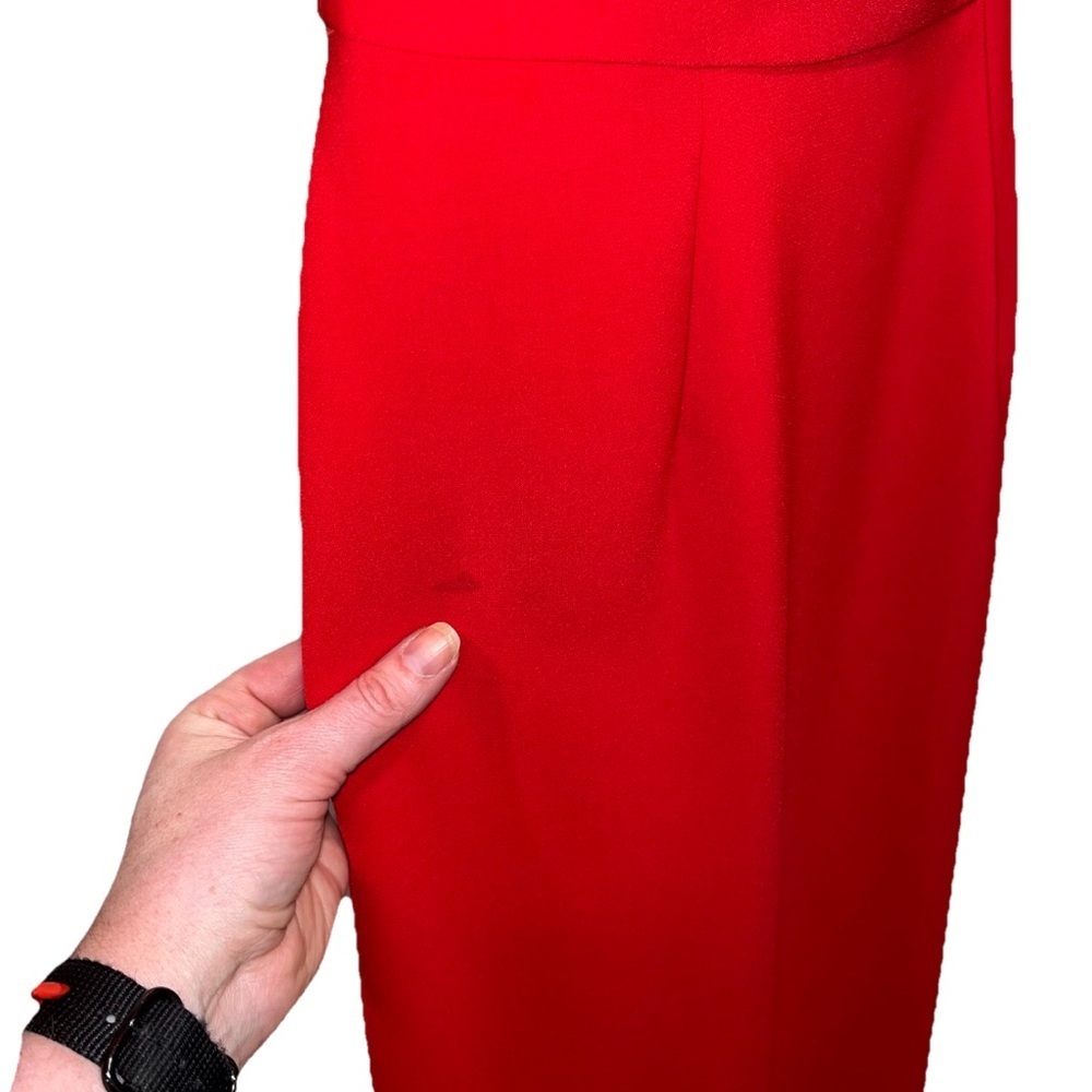 Carolina Herrera Red Off Shoulder Gown Maxi Long Sleeve 0 Formal Wedding NWT - Picture 16 of 16